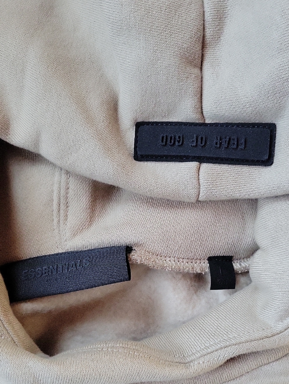 Essentials Fear Of God Autentic Dusty Beige Hoodie Size L New WT - Picture 8 of 8